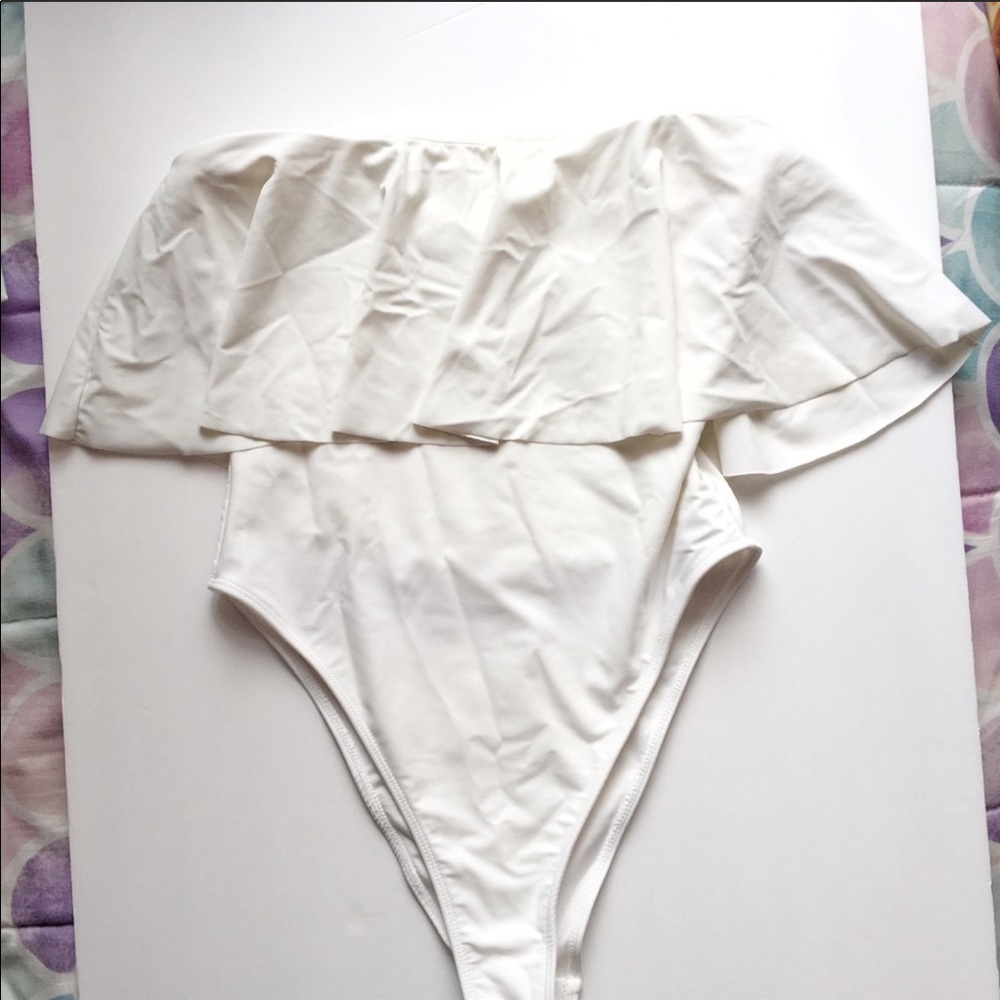 Strapless Ruffle Swimsuit - Picture 2 of 3